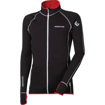 Pánská mikina Progress TOREZ pánská funkční mikina černá/červená Velikost: XXXL