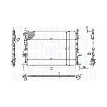Chladič motoru Chladič, chlazení motoru MAGNETI MARELLI 350213215700
