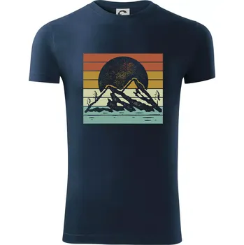 Vintage hory - Viper FIT - Pánské zůžené tričko - 2XL ( Námořní modrá (velmi tmavá - téměř černá) )