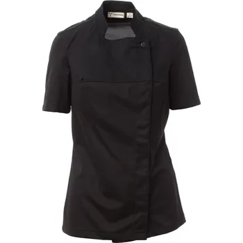 Gastro oděv Payperwear Rondon pro kuchaře se stojáčkem STARLIGHT ULTRAMESH LADY TWILL, krátký rukáv, černá Velikost: XL