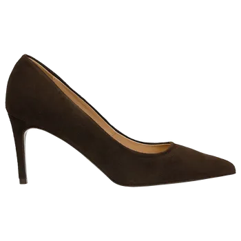 Dámské lodičky Sametové Lodičky Na Vysokém Podpatku V Čokoládově Hnědé Barvě Wojas 3517462 40