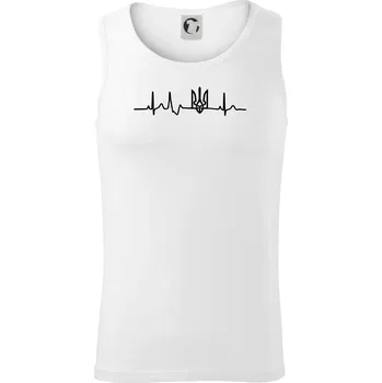 Ekg Ukrajina trojzubec - Tílko pánské Core - XL ( Bílá )