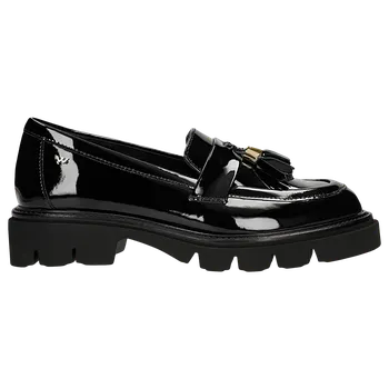 Dámské polobotky Černé Lakované Mokasíny Se Zdobným Třásněm Wojas 4636431 40