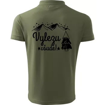 Pánská košile Vylezu všude - hory - Polokošile pánská Pique Polo 203 - 3XL ( Khaki )