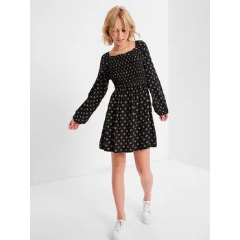 Dívčí šaty GAP Dívčí Dětské šaty s řasením GAP Černá 146 (2304760)