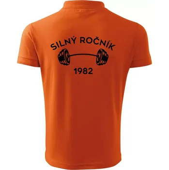 Pánská košile Silný ročník - Letopočet 1982 - Polokošile pánská Pique Polo 203 - 2XL ( Oranžová )