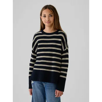 Dívčí svetr GAP Dívčí Dětský oversize pruhovaný svetr GAP Modrá 116/122 (2491408)