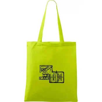 Moje zbraně - Geometrie - matematika - Taška bavlněná - 42 x 38 cm ( Limetková )