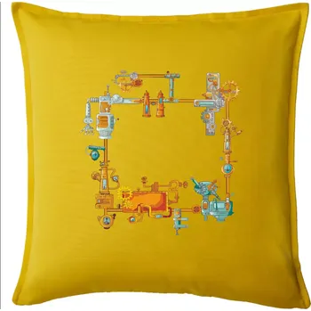 Polštář Steampunk barevná sestava - Polštář 50x50 - 50x50 - Pouze potah ( Žlutá )