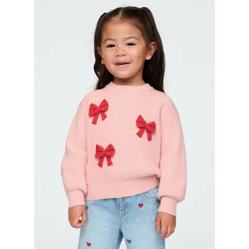 Dívčí svetr GAP Dívčí Baby svetr s mašlemi CashSoft GAP Růžová 86 (2564310)