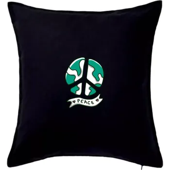 Polštář Planeta - Peace symbol - Polštář 50x50 - 50x50 - Pouze potah ( Černá )