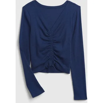 Dívčí tričko GAP Dívčí Dětské nabírané tričko GAP Modrá 140/146 (2249668)