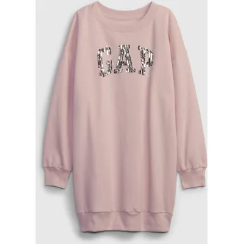 Dívčí šaty GAP Dívčí Dětské mikinové šaty s logem Gap Růžová 104/110 (2450856)