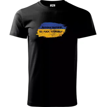 Pánské tričko Russian warship, go fuck yourself - Triko extra velké (5-8XL) - 7XL ( Černá )