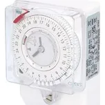 Hodiny spínací ORBIS MINI QRD, analog., denní, 100x69mm, se zálohou, bílé, na PANEL/lištu