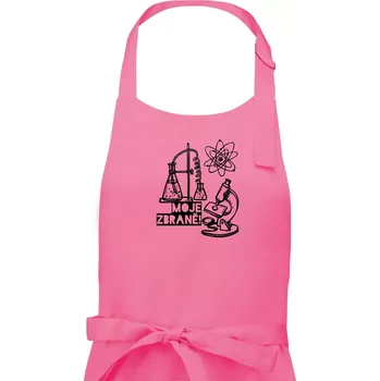 Kuchyňská zástěra Moje zbraně - chemie - Pánská zástěra na vaření - Univerzální velikost ( Růžová )