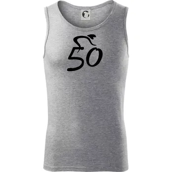 Cyklista slaví padesátku (50) - Tílko pánské Core - L ( Tmavě šedý melír )