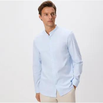 Pánská košile Reserved - Košile slim fit s vysokým podílem bavlny - bleděmodrá - 217BK-05X - 217BK-05X-M