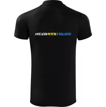 Pánská košile #StandWithUkraine - Polokošile Victory sportovní (dresovina) - M ( Černá )