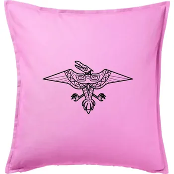 Polštář Mayové - zvířata orel - Polštář 50x50 - 50x50 - Pouze potah ( Růžová )