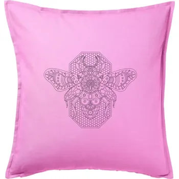 Polštář Steampunk včela černobílá - Polštář 50x50 - 50x50 - Pouze potah ( Růžová )