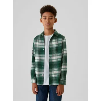 Chlapecké oblečení GAP Chlapecké Dětská flanelová košile Gap Zelená 104-110 (2491074)