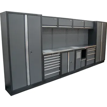 Dílenský stůl Matabro AKČNÍ SET Sestava 10 ks dílenského nábytku SET-CA01056 s nerezovou pracovní deskou MB-TGW53S