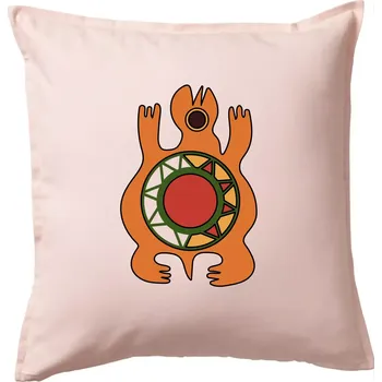 Polštář Mayové - zvířata želva - Polštář 50x50 - 50x50 - Pouze potah ( Světle růžová )