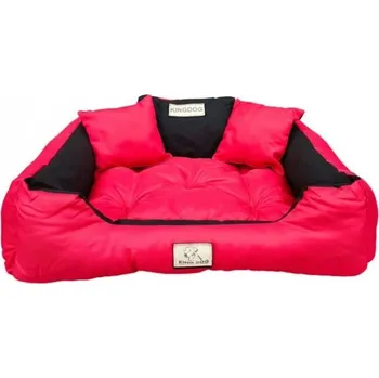 Pelíšek pro psa JAKS Pelíšek pro psa voděodolný červený Kingdog Pelíšek velikosti: 55 x 45 cm