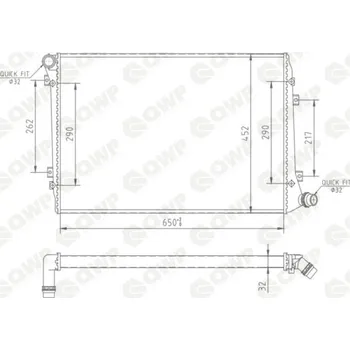 Chladič motoru Chladič vody pro motor QWP WRA143