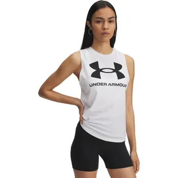 Dámské tílko Under Armour Logo Tank velikost XL white / black