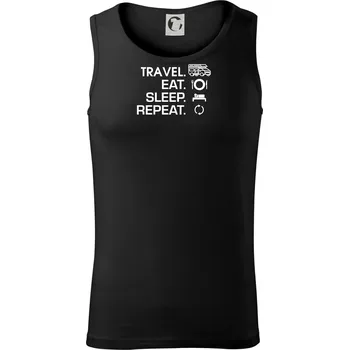 Eat sleep travel - alkovna - Tílko pánské Core - 2XL ( Černá )