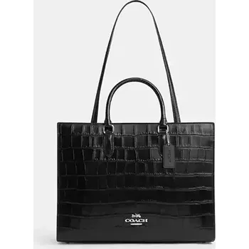 Kabelka COACH dámská, velká kožená kabelka Maggie černá