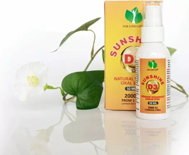 SUNSHINE vitamín D3 spray 2000 IU pomeranč příchuť 50 ml 120 dní