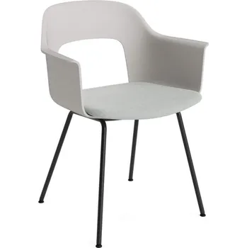 Jídelní židle HAY Jídelní židle Layout 213 s čalouněným sedákem, black/sky grey/Naveli 113