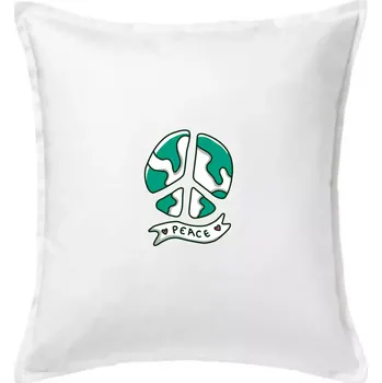 Polštář Planeta - Peace symbol - Polštář 50x50 - 50x50 - Pouze potah ( Bílá )
