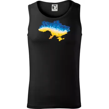 Mapa Ukrajiny polygony - Tílko pánské Core - 2XL ( Černá )