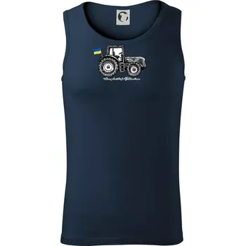 The ghost of Ukraine - traktor - Tílko pánské Core - XL ( Námořní modrá (velmi tmavá - téměř černá) )