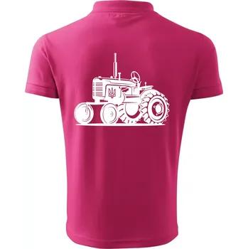 Pánská košile Traktor Ukrajinské armády - Polokošile pánská Pique Polo 203 - L ( Purpurová )