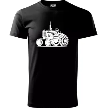 Traktor Ukrajinské armády - Triko extra velké (5-8XL) - 7XL ( Černá )