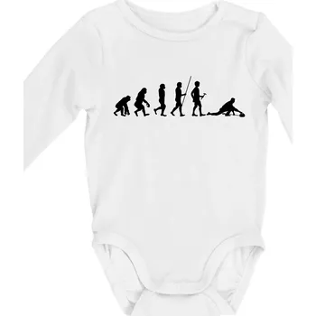 Kojenecký body Evoluce curling - Body kojenecké s dlouhým rukávem - Dlouhý r. do 3 měs ( Bílá )