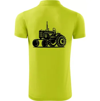 Pánská košile Traktor Ukrajinské armády - Polokošile Victory sportovní (dresovina) - 2XL ( Limetková )