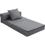 HOMCOM Rozkládací křeslo 2 v 1, nosnost až 100 kg, rozkládací pohovka, rozkládací křeslo s funkcí lůžka, polohovací křeslo, lůžko pro hosty, tmavě šedá| Aosom