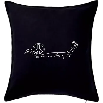 Polštář Pěst a symbol míru - Polštář 50x50 - 50x50 - Pouze potah ( Černá )