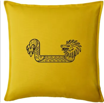 Polštář Mayové - zvířata drak - Polštář 50x50 - 50x50 - Pouze potah ( Žlutá )