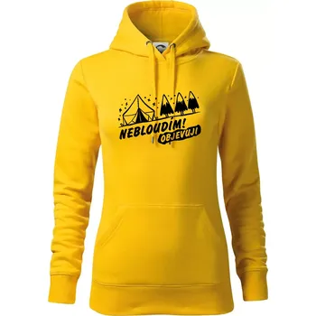 Dámská mikina Nebloudím, objevuji - hory - Mikina dámská Cape s kapucí - XS ( Žlutá )