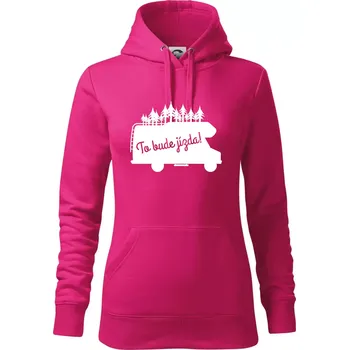 Dámská mikina To bude jízda - alkovna - Mikina dámská Cape s kapucí - XS ( Purpurová )