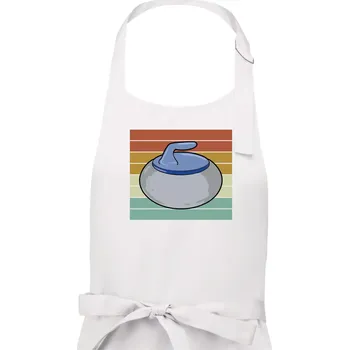 Kuchyňská zástěra Curling vintage - Dámská zástěra na vaření - Univerzální velikost ( Bílá )