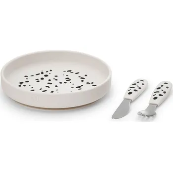 Kempingové nádobí Silikonový jídelní set Elodie Details - Dalmatian Dots