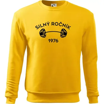 Pánská mikina Silný ročník - Letopočet 1976 - Mikina Essential pánská - 3XL ( Žlutá )